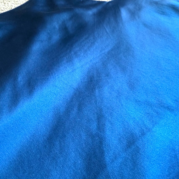 Vintage Blue 100% Silk Women Coquette Fairy Cami Top Size L Holiday Festive Y2K - Picture 4 of 6